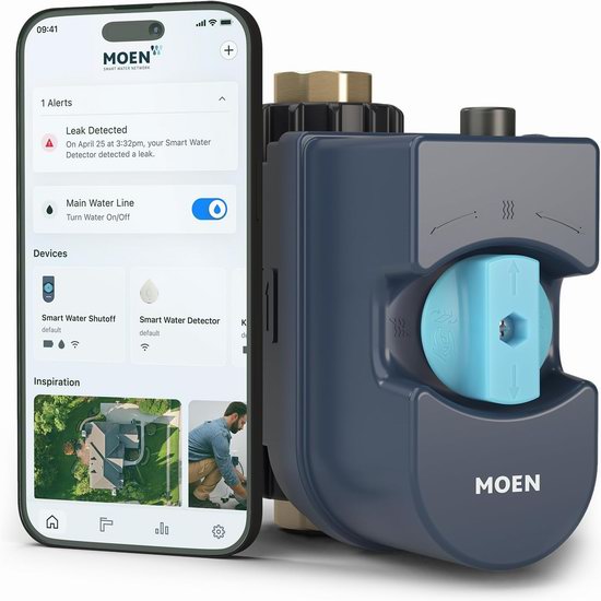 Moen 摩恩 900-001 Flo 实时防漏监测 智能断水阀6.2折 551.38加元包邮！智能防漏水、防水灾！