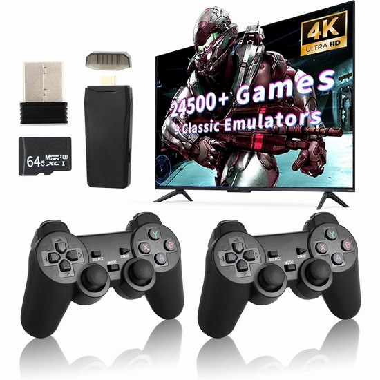  历史新低！Lurmgm 24500+游戏 4K HDMI 无线迷你复古游戏机4.2折 29.39加元包邮！