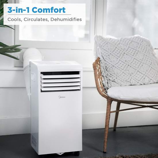  历史新低！Midea 6,000 BTU ASHRAE 便携式空调7折 299.99加元包邮！会员专享！