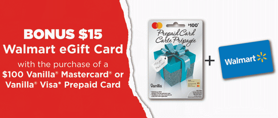 薅羊毛!购Vanilla预付卡,送价值15加元Walmart礼品卡!仅限10月2-3日!