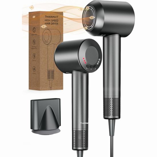  历史新低！TRANXPHIT 5亿负离子 16万转 专业高速电吹风机4.3折 29.99加元包邮！