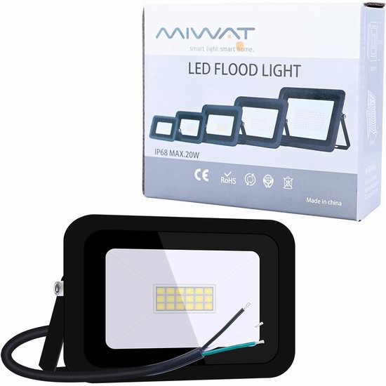  白菜价！历史新低！Miheal 20W/30W 室内外节能超亮LED泛光灯3.4折 4.49-4.99加元清仓！2款可选！