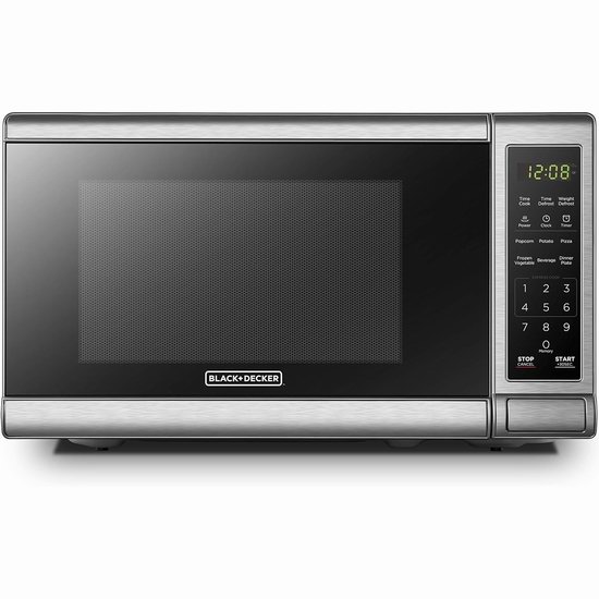  历史新低！BLACK+DECKER EM720CB7 700W 0.7 Cu.ft 数字式不锈钢微波炉5折 75.54加元包邮！会员专享！
