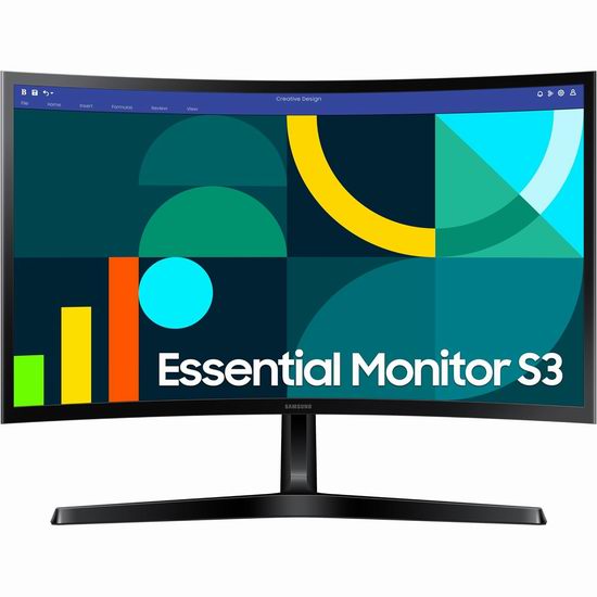  历史新低！Samsung 三星 LS24D368GANXZA 24英寸 FHD 曲面屏显示器5.9折 94.99加元包邮！