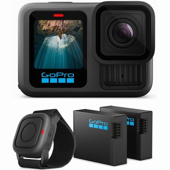 历史新低！GoPro HERO13 Black 运动相机+双电池+防水快门套装6.4折 419加元包邮！