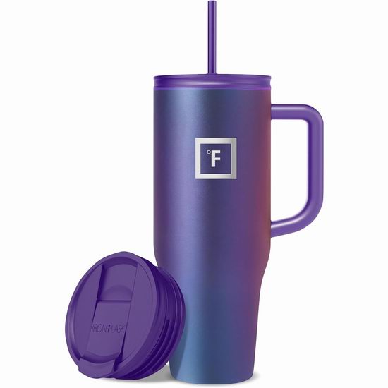  历史新低！IRON°FLASK 40盎司 不锈钢吸管保温杯4.1折 19.99加元！9色可选！