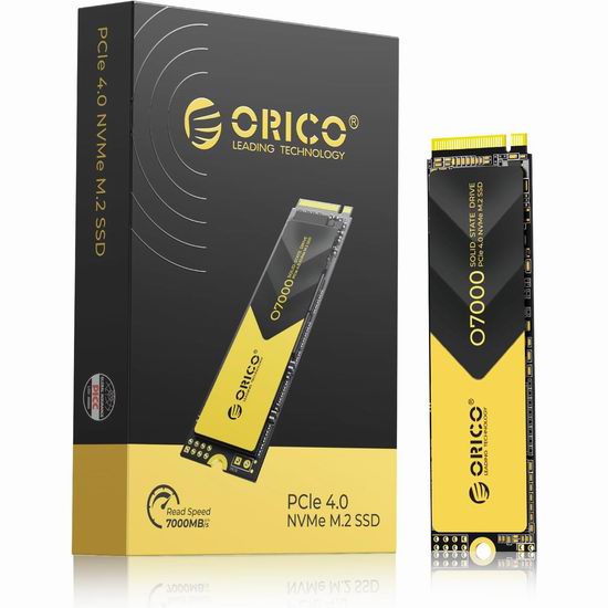  历史新低！ORICO 7000MB/s 2TB NVMe SSD固态硬盘7折 123.19加元包邮！