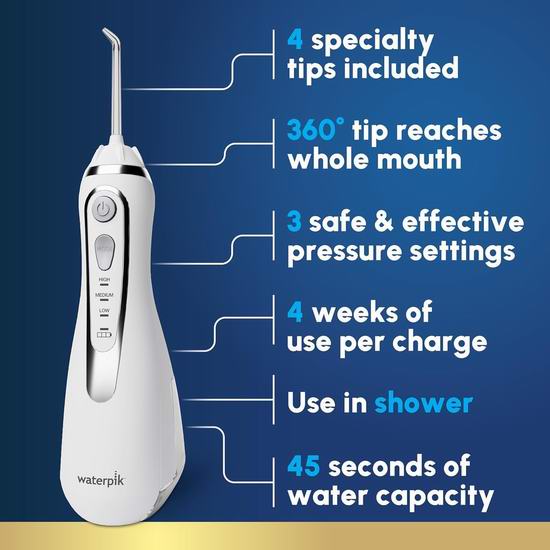 Waterpik 洁碧 WF-560 高级无线水牙线5.9折 79.99加元包邮!3色可选!会员专享!