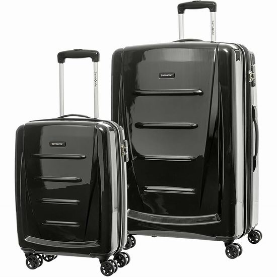 超级白菜！历史新低！Samsonite 新秀丽 Winfield 2 全PC 20+28寸 黑色拉杆行李箱2折 185.58加元包邮！