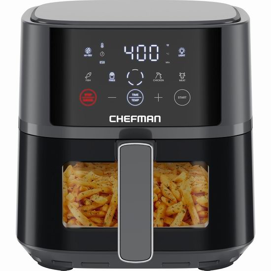  历史新低！Chefman 4夸脱 可视窗 数字控制空气炸锅4.8折 69.2加元包邮！