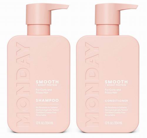  MONDAY HAIRCARE 顺滑洗发水+护发素套装 14.99加元（原价 19.99加元）！每瓶 7.49加元