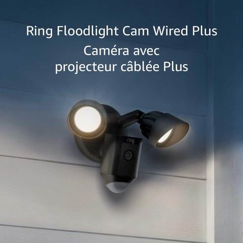 史低价！Ring Floodlight Cam Plus 超亮感应照明/双向语音/警笛 家庭安防摄像头5.4折 139.99加元包邮！2色可选！