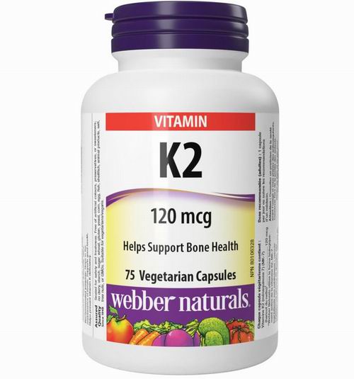  Webber Naturals 维生素 K2胶囊75粒 8.89加元（原价 12.49加元）