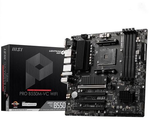 MSI PRO B550M-VC WiFi ProSeries 主板 114.99加元（原价 144.99加元）
