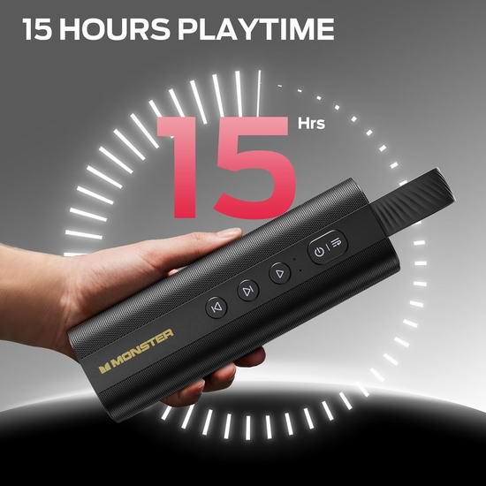 超级白菜！历史新低！Monster 魔声 S290 30W 便携式蓝牙音箱2折 39.99加元包邮！续航长达15小时！