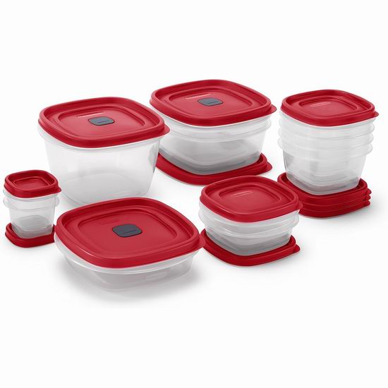 白菜价！历史新低！Rubbermaid EasyFindLids 食物保鲜盒24件套3.6折 11加元清仓！