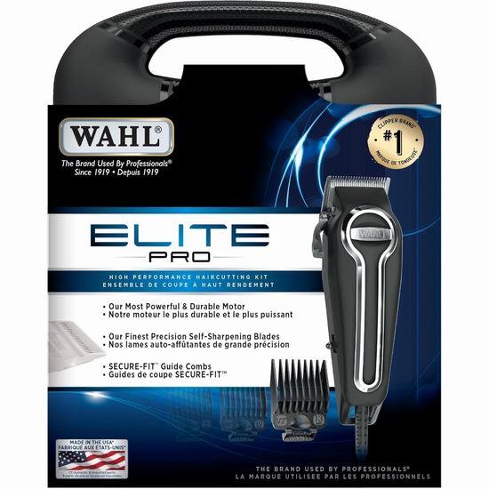  历史新低！Wahl Elite Pro 3145 高性能家用电动理发器套装4.7折 32.95加元！