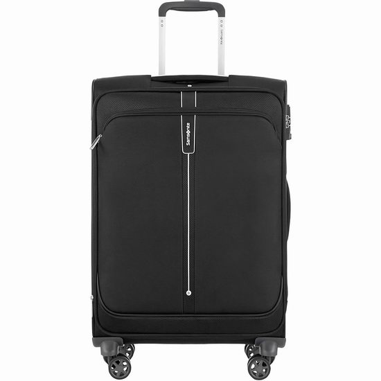 白菜价！历史新低！Samsonite 新秀丽 Popsoda 26英寸黑色软壳可扩展超轻行李箱2.9折 102.7加元包邮！