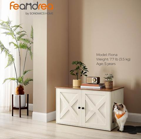  Feandrea 猫砂盆柜子 95.99加元（原价 129.99加元）！多色可选