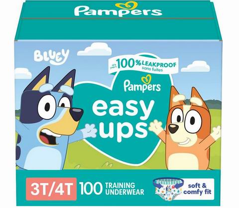 Pampers 帮宝适 Easy Ups 幼儿训练裤（Size 1-5 ）22.79加元起（原价 44.99加元）