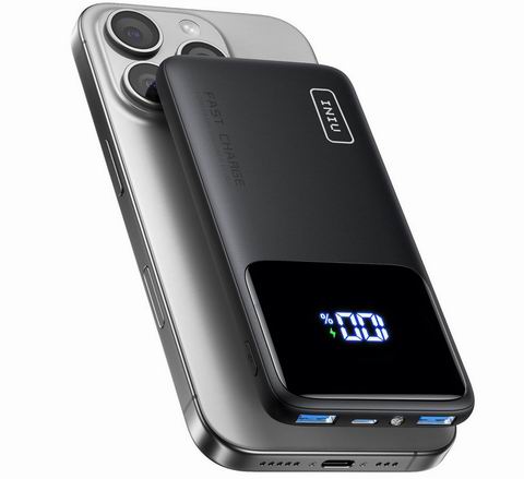  INIU 22.5W PD3.0 QC4.0 10500mAh 超薄便携式移动电源/充电宝 26.79加元（原价 45.98加元）