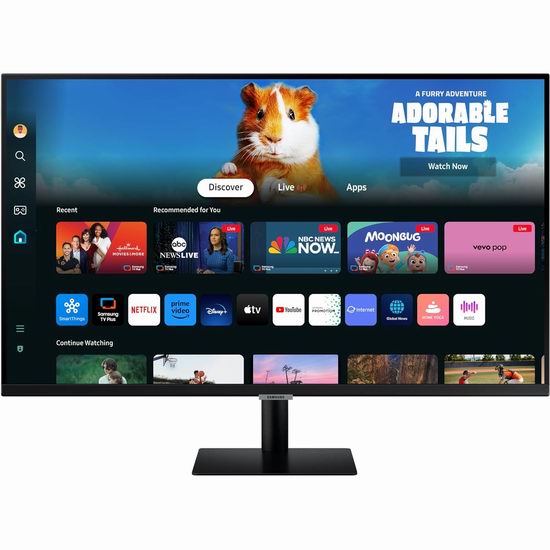 历史新低！Samsung 三星 M5 32英寸 FHD 二合一 智能电视/显示器5.2折 199.99加元包邮！