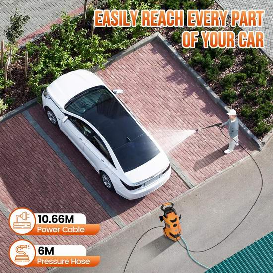 白菜价!历史新低!Birtechway 4500 PSI 2.8 GPM 高压清洗机3.3折 67.19加元包邮!