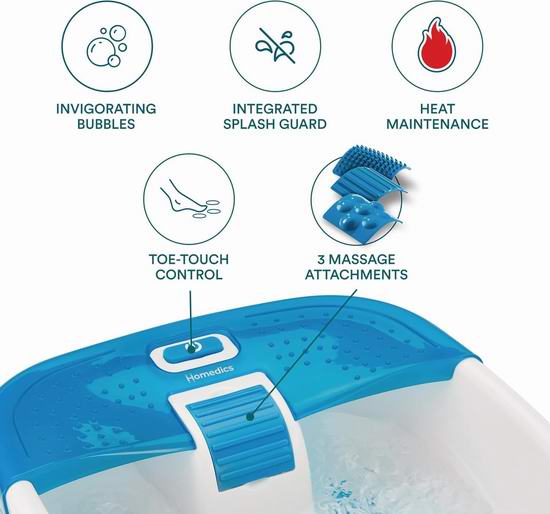 Homedics FB-50 智能加热 水疗按摩足浴盆 39.99加元包邮!