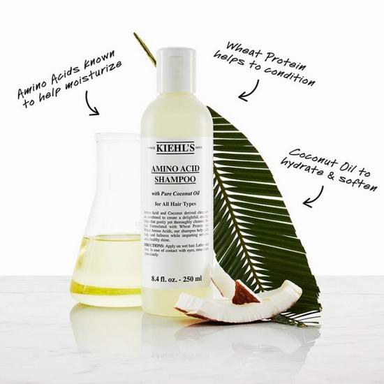 今日闪购：Kiehl's 科颜氏 洗护发系列产品全场7折！抢氨基酸洗发水、护发素！