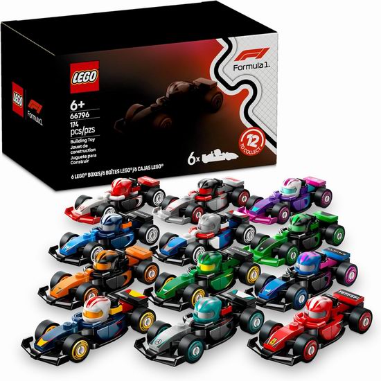 拼手速！历史新低！LEGO 乐高 66796 Minifigures  F1赛车集结6件套盲盒5.3折 19加元！