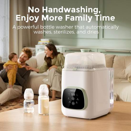 历史新低！Momcozy KleanPal Pro 清洗消毒烘干 全自动婴儿奶瓶清洁机7.5折 339.99加元包邮！会员专享！