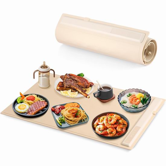  白菜价！历史新低！YISUN 电热食物硅胶保温加热垫3.1折 21.91-23.13加元！无需会员！