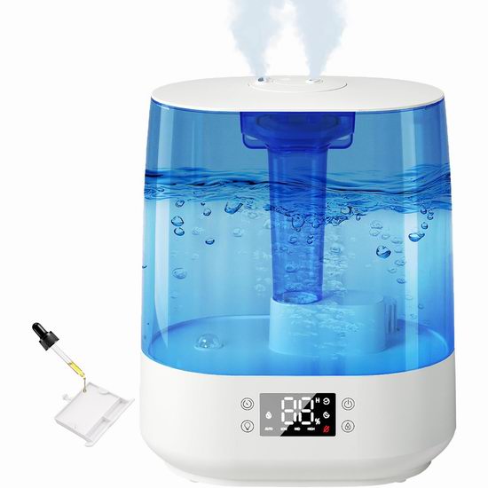 白菜价！历史新低！AOOYSORA 6升大容量 静音加湿器3折 39.99加元包邮！无需会员！