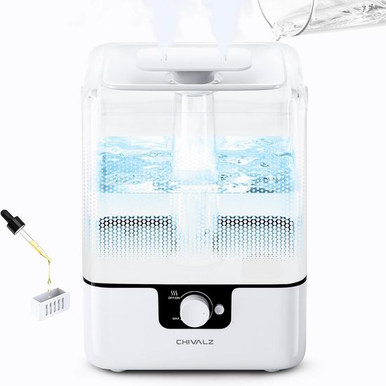  历史新低！CHIVALZ 6升大容量冷雾加湿器4.4折 49.99加元包邮！