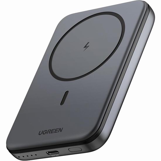  历史最低价！UGREEN 10000mAh PD 20W 无线充 便携式移动电源/充电宝7.2折 35.99加元限量特卖并包邮！2色可选！