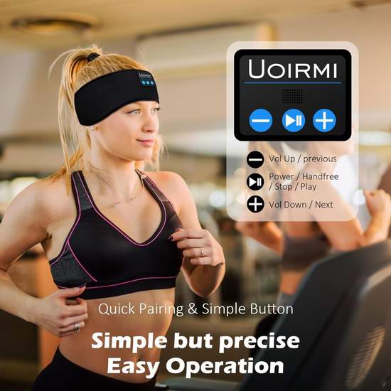 白菜价!历史新低!UOIRMI 头带式睡眠耳机/运动耳机3.3折 9.99加元!