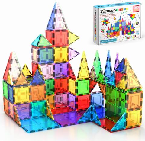  史低价！PicassoTiles  透明磁性 3D 积木100片 31.49加元（原价 69.99加元）