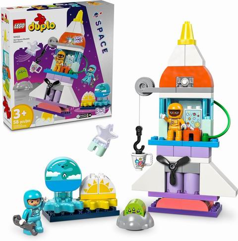 史低价！LEGO DUPLO  3合 1航天飞机探险火箭飞船玩具6.8折 54.72加元（原价 79.99加元）