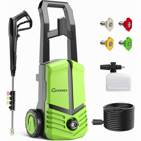  历史新低！GREENER 2500PSI 2.4GPM 高压清洗机4折 59.99加元包邮！
