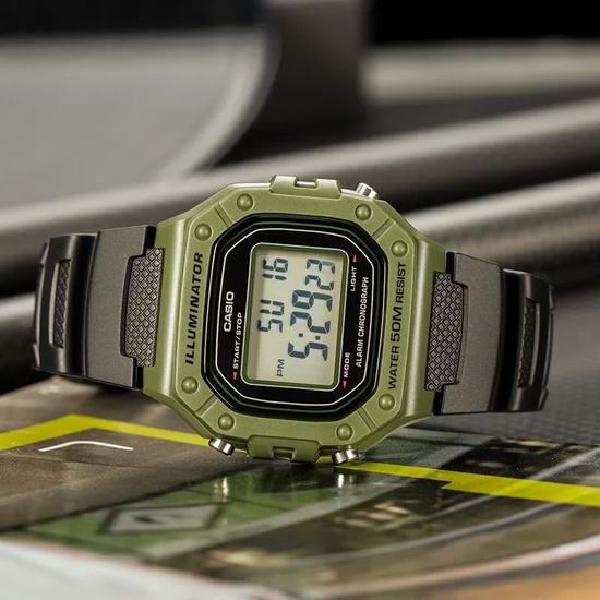  Casio W-218H-3AVCF Classic 卡西欧经典电子表5.9折 23.6加元！