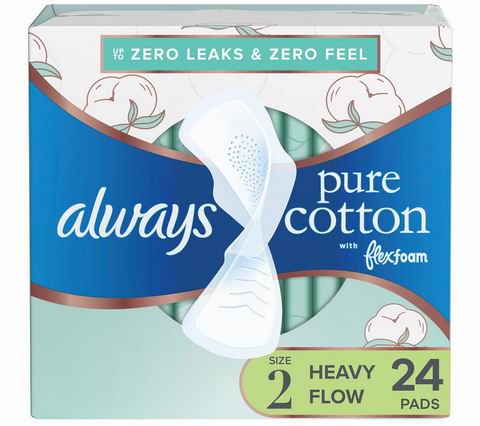 Always Pure Cotton 女士专用卫生巾24片 8.55加元(原价 10.99加元)  Always Pure Cotton 女士专用卫生巾24片 8.55加元(原价 10.99加元)