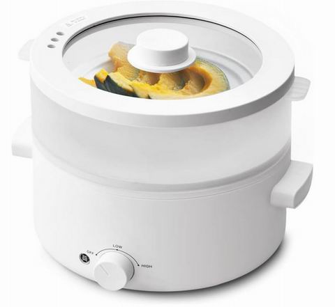 史低价!Olayks 2L 多功能电蒸锅 陶瓷釉不粘涂层 49.99加元(原价 69.99加元)
