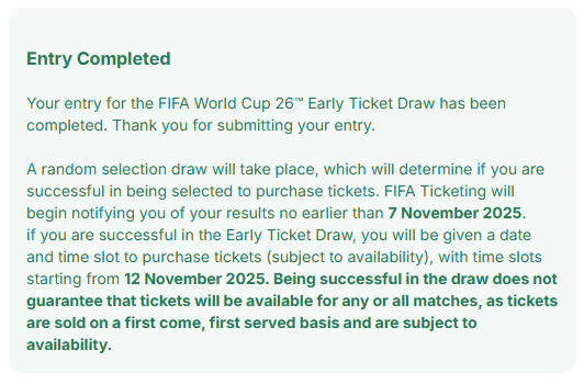 加拿大人优先抢票!FIFA世界杯门票第二轮抽签开启!