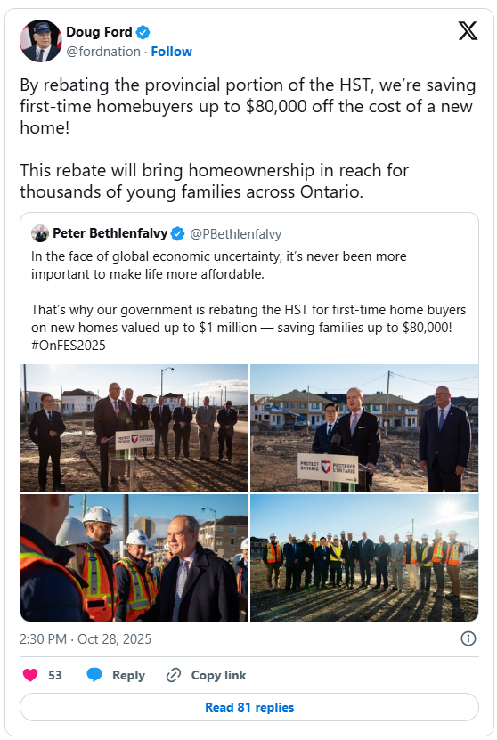 好消息!安省拟推新政:首套购新房最高可省13万加元!