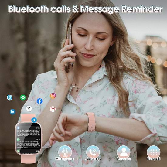 白菜价!历史新低!Puqo 1.95英寸 可接打电话 智能手表2.8折 13.99加元!