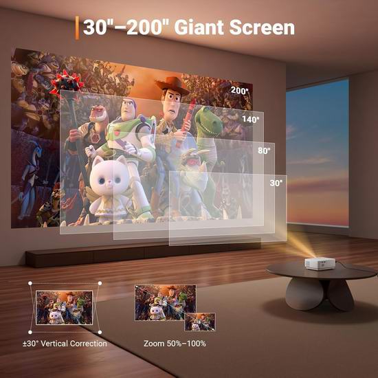 Bug白菜价!历史新低!Konsoefuly 1080P 便携式投影仪2.6折 34.29加元包邮!