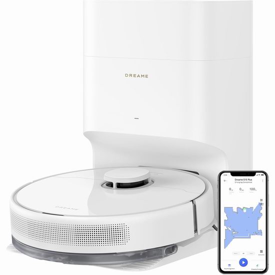 白菜价!历史新低!DREAME D15 Plus 小米追觅 13000Pa超强吸力 扫拖一体 智能扫地机器人3.1折 249.99加元包邮!2色可选!会员专享!