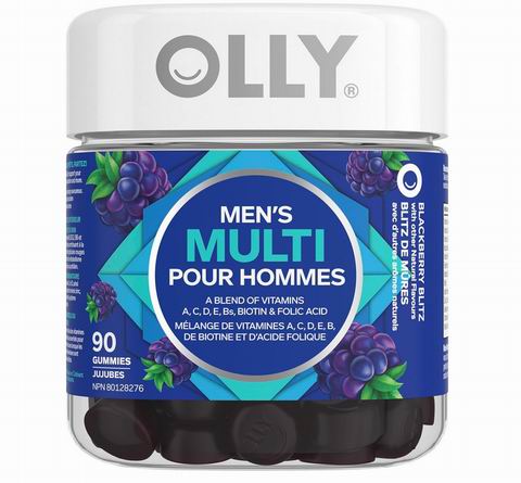 OLLY 黑莓口味 男士复合维生素软糖90粒 15.95加元(原价 19.99加元)