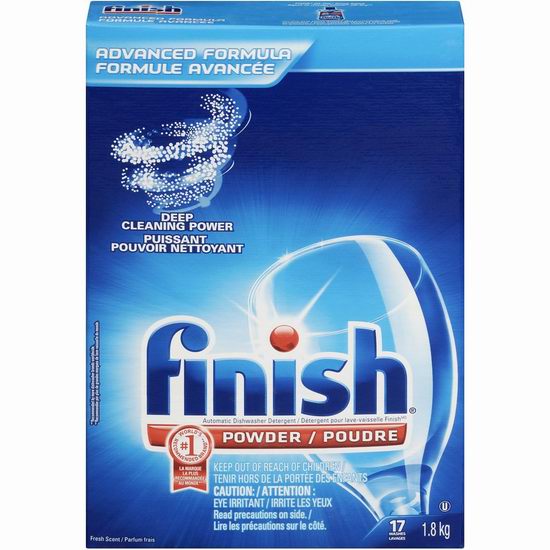 Finish 清新香型洗碗粉(1.8公斤)6.8折 6.77加元!  Finish 清新香型洗碗粉(1.8公斤)6.8折 6.77加元!