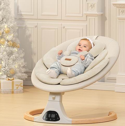 Monamii 电动蓝牙婴儿摇椅 带扬声器+遥控器 5档摆速 208.99加元(原价 239.99加元)!多色可选